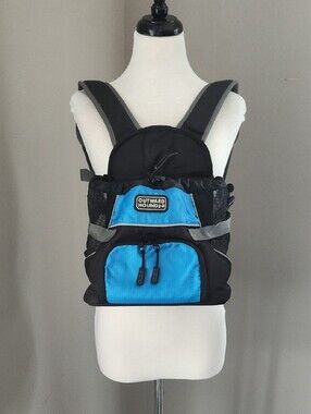 Outward Hound Blue and Black Hands-Free Front/ Back Pet Carrier With Padded Seat